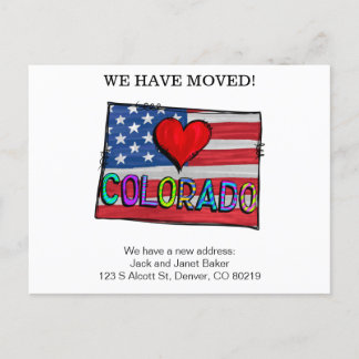 We Have Moved Colorado States Moving Announcement  Postcard