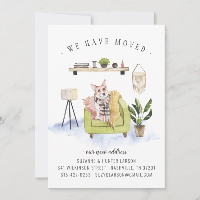 We Have Moved | Corgi Moving Announcement (Front)