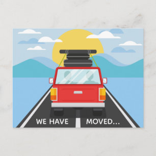 We Have Moved Custom Home Address Change Sunset Announcement Postcard