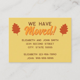 We Have Moved Fall Leaves Moving Announcement