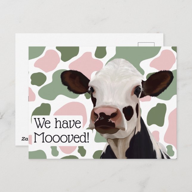 We Have Moved Fun And Punny Announcement  Postcard (Front/Back)