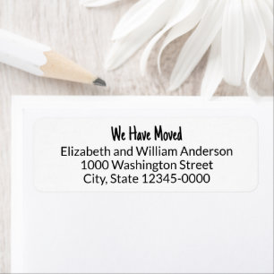 We Have Moved Fun Font Moving Announcement Return Address Label