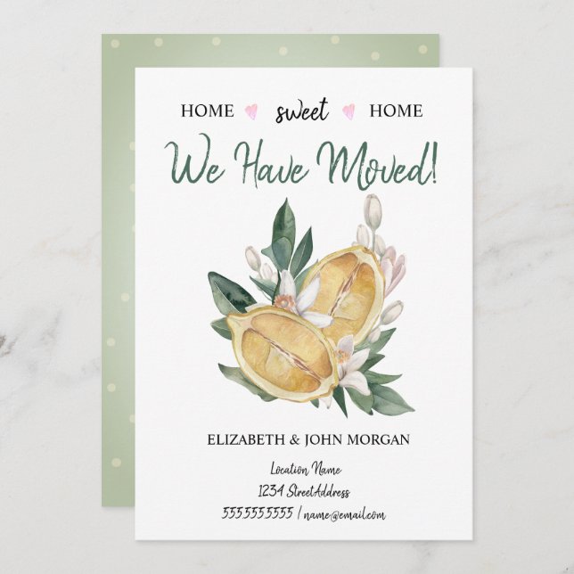 We Have Moved,Lemons Polka Dots (Front/Back)