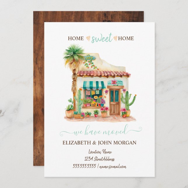 We Have Moved,Mexican House,Wood (Front/Back)