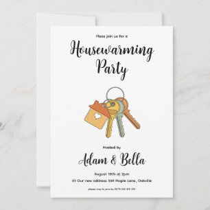 we have moved modern housewarming invitations
