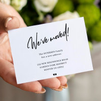 We have moved modern script moving announcement