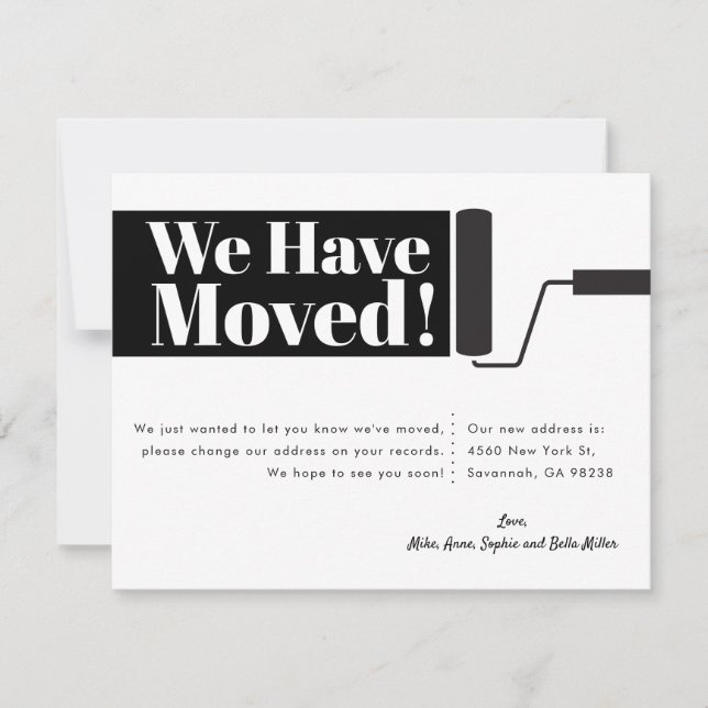 We Have Moved Moving Announcement Card (Front)
