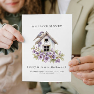 We have Moved - New Address I Bird house  Announcement