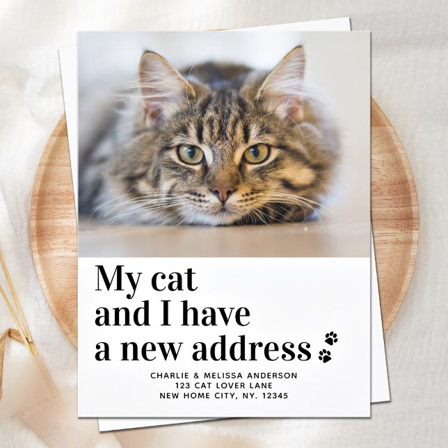We Have Moved New Address Pet Photo Cat Moving  Postcard (Creator Uploaded)