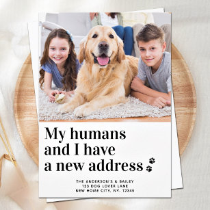 We Have Moved New Address Pet Photo Dog Moving Announcement
