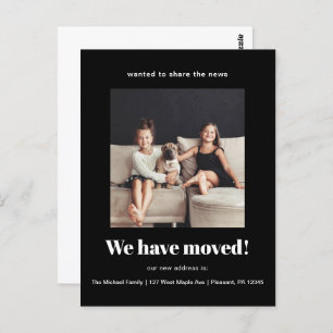 We Have Moved New Address Photo Announcement Postcard