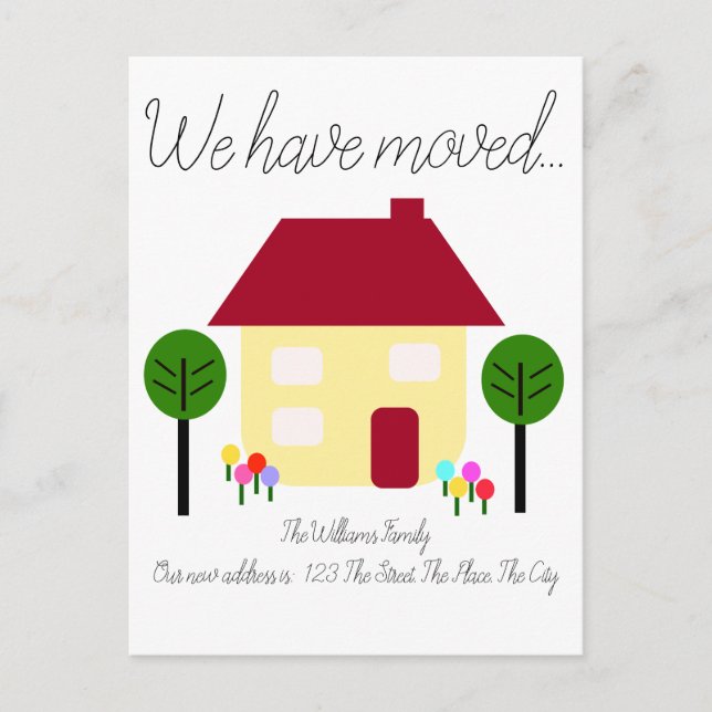 We Have Moved New Address Postcard (Front)