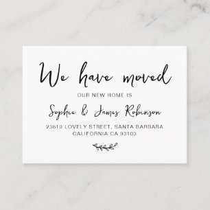 We have Moved New Home Minimal Moving Insert Card