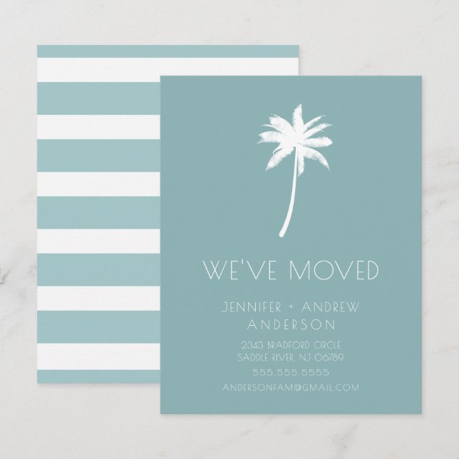 We Have Moved Palm Tree Moving Announcement (Front/Back)