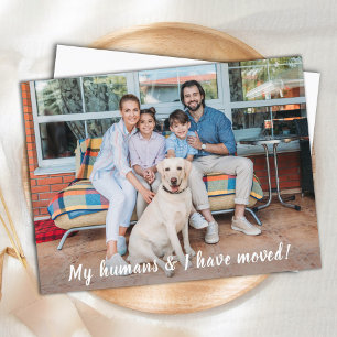 We Have Moved Pet Photo Dog Moving Announcement Postcard