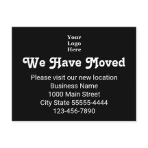 We Have Moved Please Visit Our New Location Logo