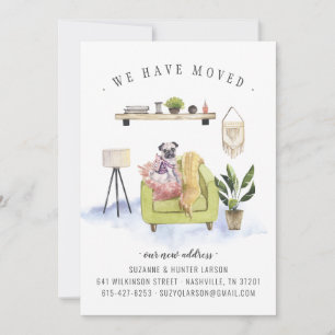 We Have Moved   Pug Dog Moving Announcement