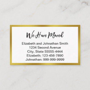 We Have Moved Script White Moving Announcement