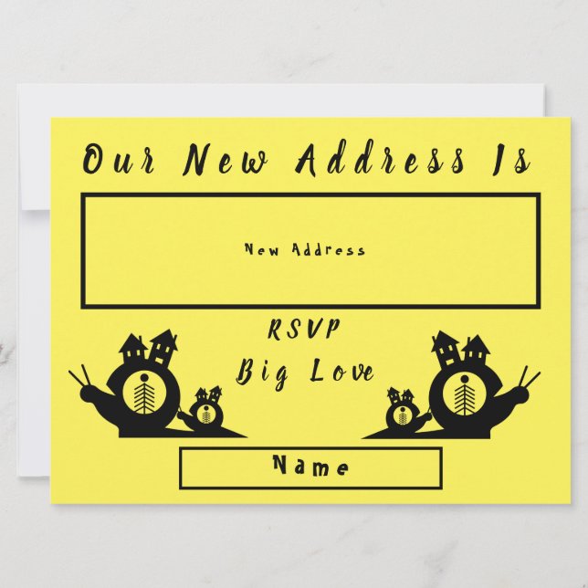 We Have Moved Snail House Moving Home Announcement (Back)