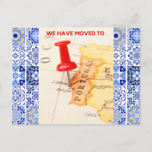 We have moved to Portugal postcard