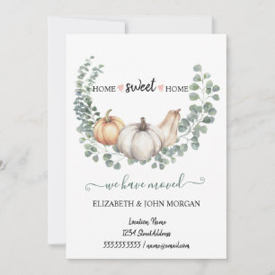 We Have Moved,Watercolor Pumpkins