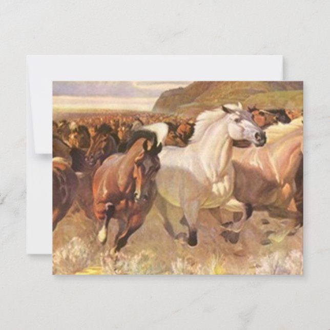 We have Moving Moved Horses Mustangs on the Move Announcement (Front)