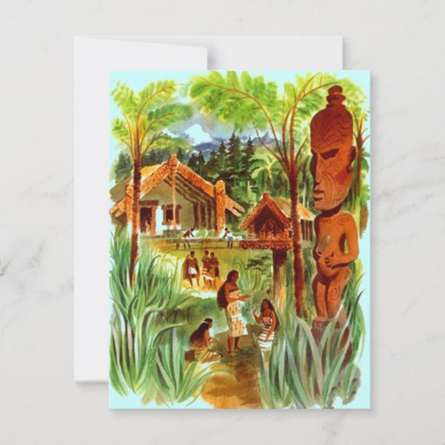 We have Moving Moved Island Hawaii Tropical Tiki Announcement (Front)