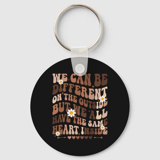 We Have Same Heart Inside Black History Month Wome Key Ring (Front)