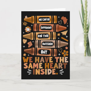 We Have The Same Heart Black History Month African Card