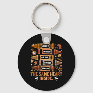 We Have The Same Heart Black History Month African Key Ring