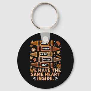 We Have The Same Heart Black History Month African Key Ring