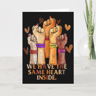 We Have The Same Heart Inside History Kids Black G Card