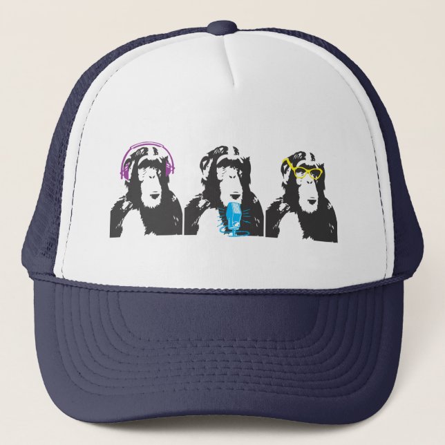 We Hear, We Speak, We See Things Trucker Hat (Front)