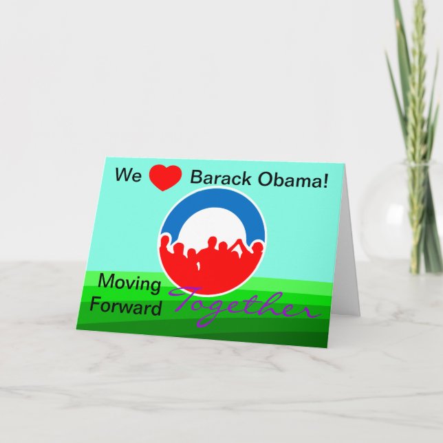 We Heart Barack Obama Vote on 11/06/12 Card (Front)