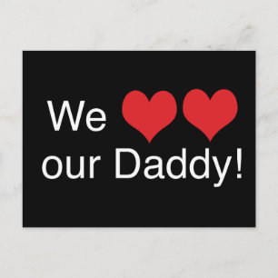 We Heart Daddy Postcard