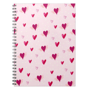 We Heart Hearts Pattern Notebook