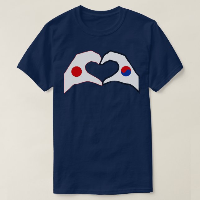 We Heart Japan Korea South Multinational Patriot F T-Shirt (Design Front)