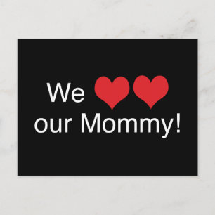 We Heart Mummy Postcard