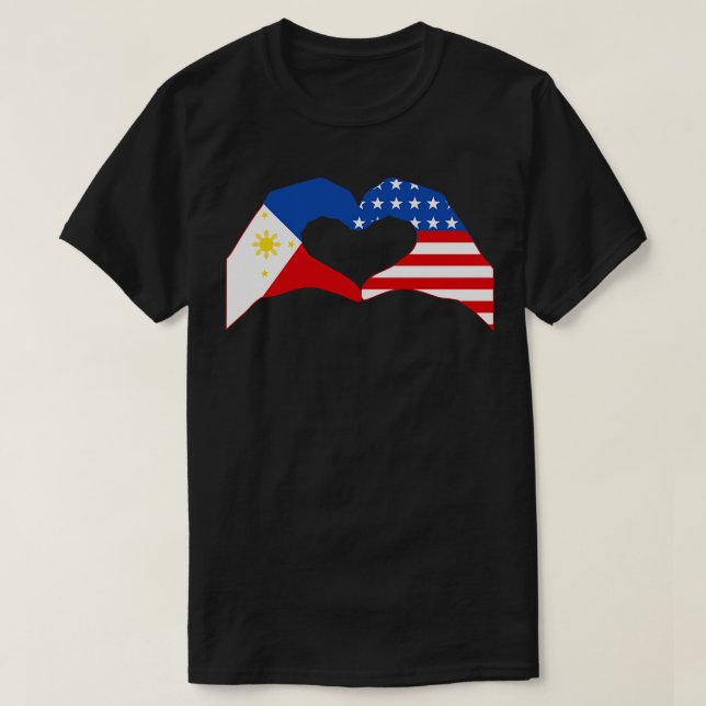 We Heart Philippines USA Patriot Series T-Shirt (Design Front)