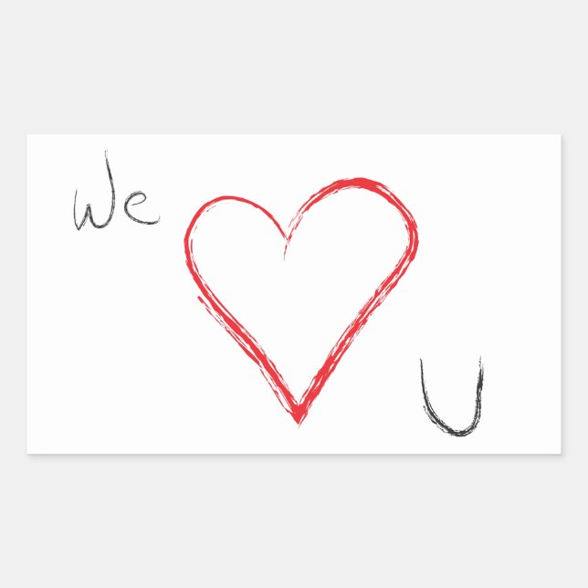 we heart u stickers (Front)