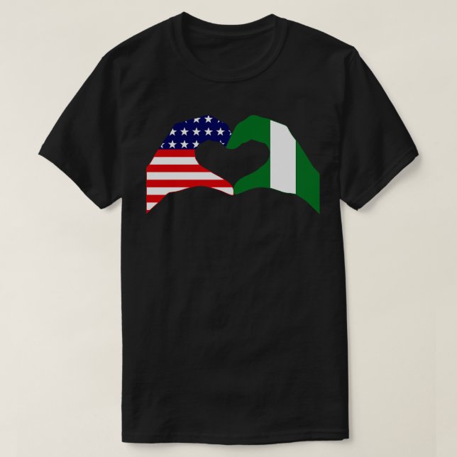 We Heart USA Nigeria Patriot Flag Series T-Shirt (Design Front)