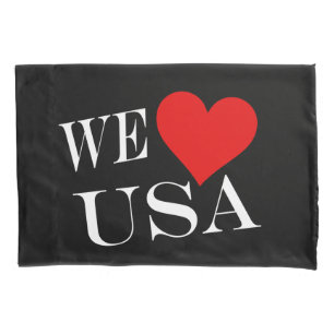 We Heart USA wt pccnt Pillowcase