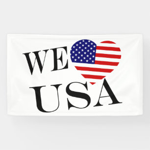 We Heartflag USA bk (h) bnrt Banner