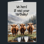 We Herd it Was Your Birthday Fun Cow Humour<br><div class="desc">We Herd it Was Your Birthday Fun Cow Humour and hope it puts you in a good mooood.   Funny animal birthday humour with a herd of cows.   Good card for someone with a sense of humour or a farmer</div>