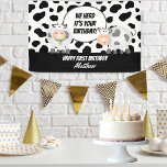 We Herd It's Your Birthday Cute Cow Happy Birthday Banner<br><div class="desc">We Herd It's Your Birthday Cute Cow Happy Birthday Banner</div>