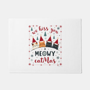 We Hiss You A Meowy Catmas Funny Cat Christmas Ugl Doormat
