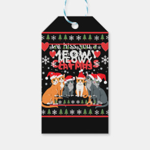 We Hiss You A Meowy Catmas Funny Cat Christmas Ugl Gift Tags