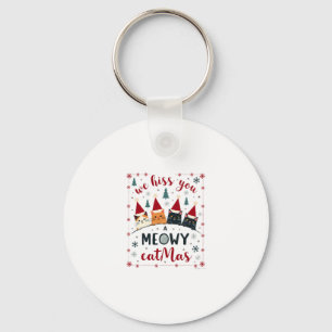 We Hiss You A Meowy Catmas Funny Cat Christmas Ugl Key Ring