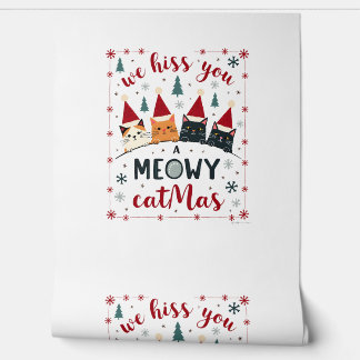 We Hiss You A Meowy Catmas Funny Cat Christmas Ugl Wallpaper