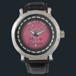 We Hit The Jackpot! | pink Watch<br><div class="desc">A fun, wearable wedding keepsake for Las Vegas newlyweds. The face of this watch has text which says "We Hit The Jackpot!" and features black and pink casino chip artwork that you can personalise with your names. Use the "Customise It" button to change the text. Available in 10 colours. "We...</div>